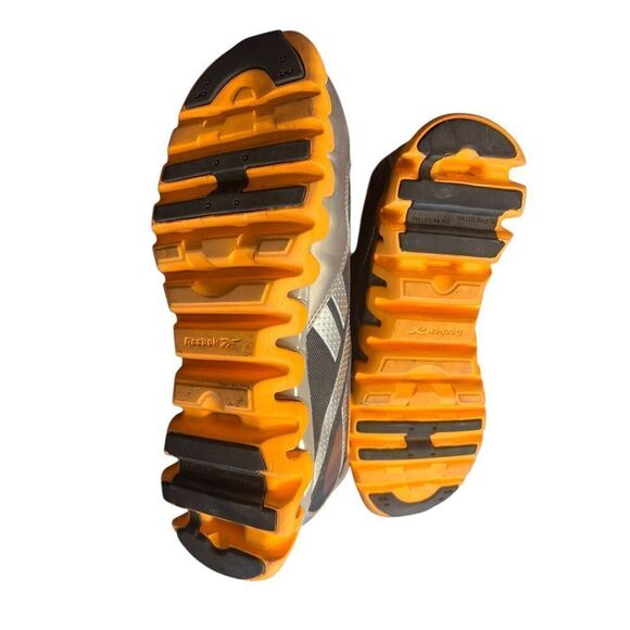 Reebok woman’s 10.5 orange silver zig pulse work athletic shoe composite toe - Picture 6 of 9